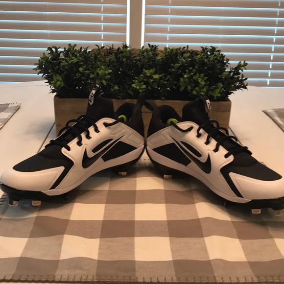 Alpha Huarache Elite Low (Black White) Baseball - Picture 6 of 8